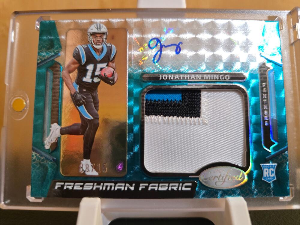 2023 Panini Jonathan Mingo Patch Auto (No# 8/15)